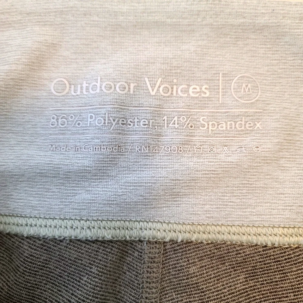 OUTDOOR VOICES Tri-Tone 7/8 Leggings Cream - Picture 7 of 8